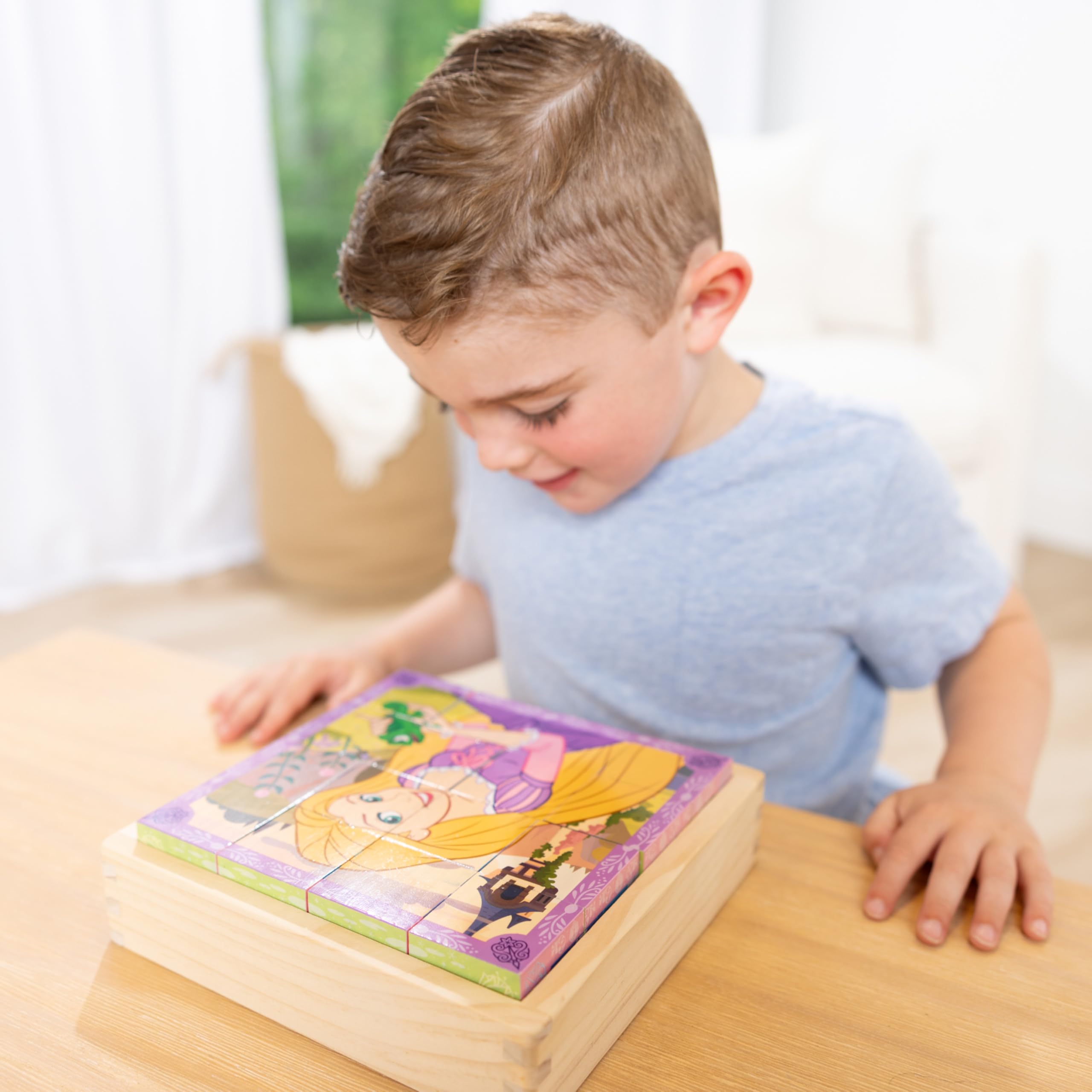 Melissa & Doug Disney Princess Wooden Toy Cube Puzzle Blocks for Boys and for Girls 3+ - FSC Certified