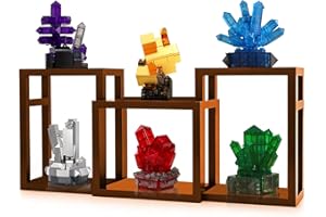 Oeasic Geology Crystal Building Set for Adults, 564PCS Model Collection Kit with 6 Minerals – Elegant Home & Office Decoration, Creative Desk Display & Thoughtful Gift for Men and Women