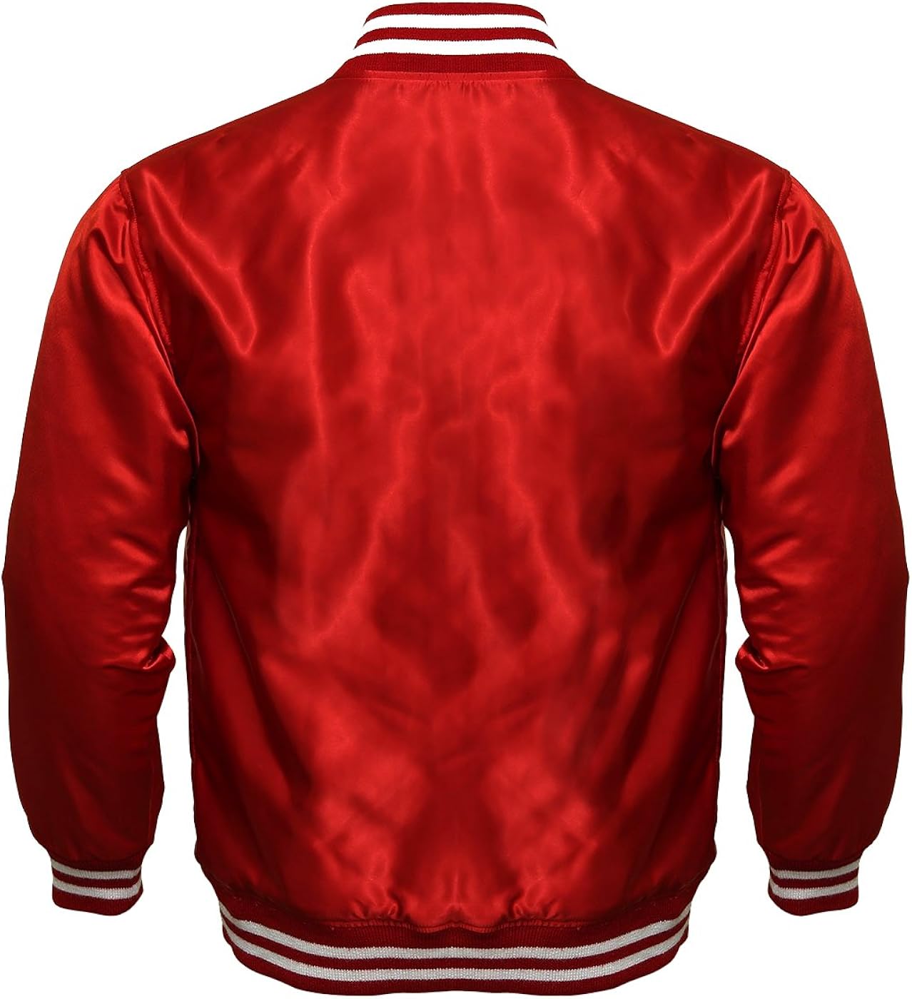 Men's Varsity Jacket Satin Polyester Vintage Biker Retro Zip Casual Jackets Top Coat at  Men’s Clothing store