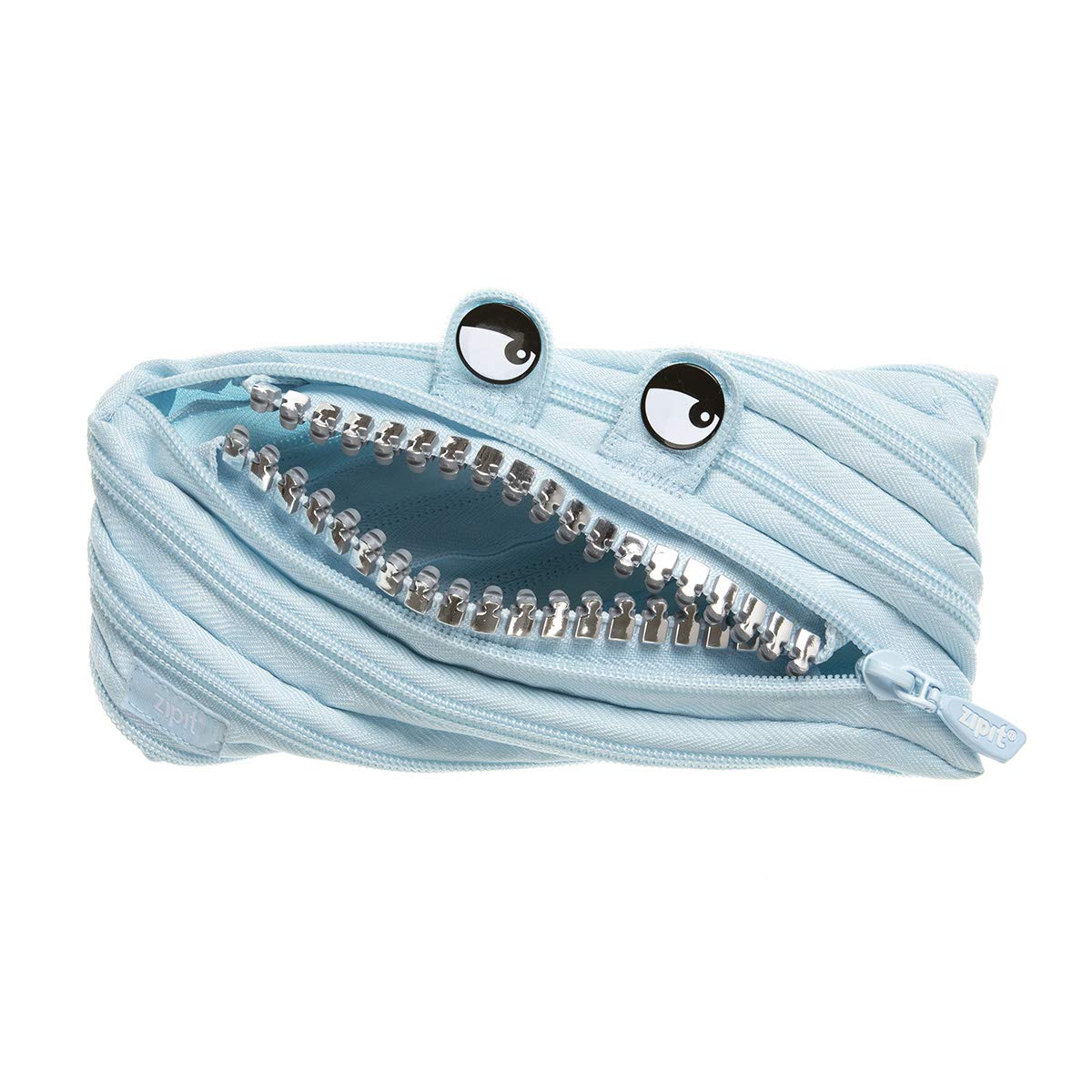 ZIPIT Grillz Pencil Case for Kids, Holds Up to 30 Pens, Machine Washable, Made of One Long Zipper!