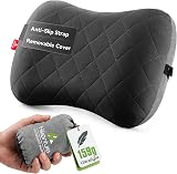 HIKENTURE Ultralight Inflatable Pillow with Removable Cover Neck Support Travel