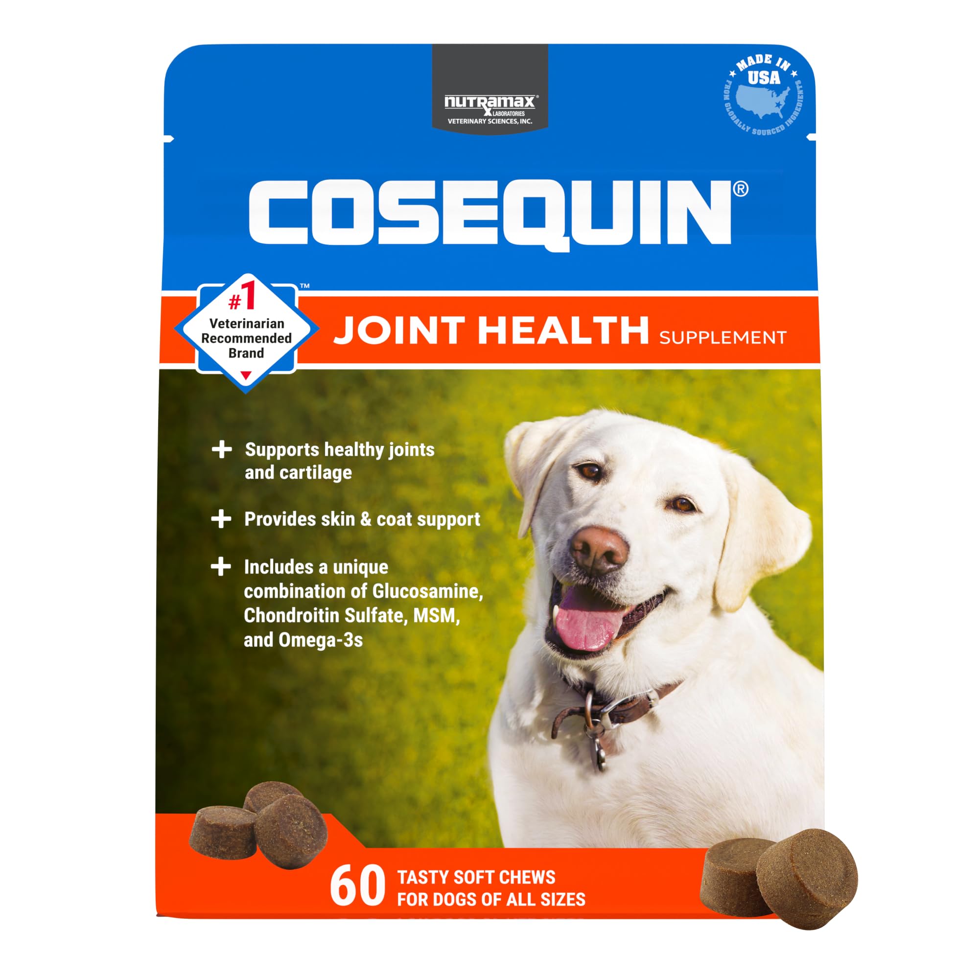 Nutramax Cosequin Joint Health Supplement for Dogs - With Glucosamine ...