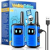 Rechargeable Walkies Talkies for Kids Toys: 2 Pack Walkie Talkies for Kids Easter Birthday Gifts for 3 4 5 6 7 8 Year Old Boys Grandkids Toys for 3-8 Year Old Boys