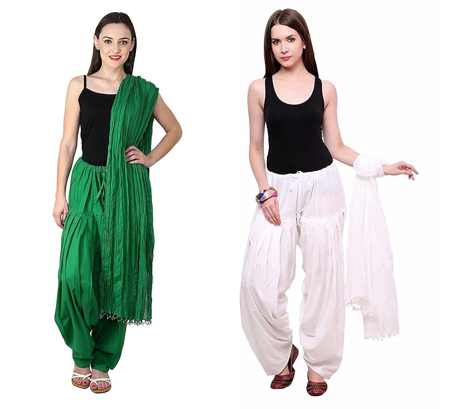 white colour combination churidar