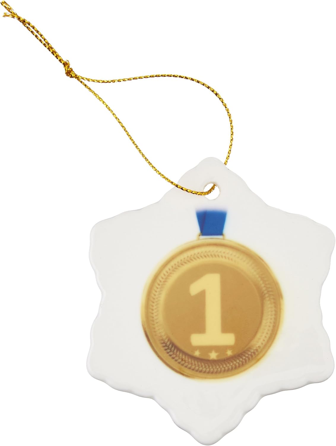Amazon Co Jp 3droseカルステンライジンガーイラスト Illustrations ゴールドメダルnumber One Winner Win Winning Award Honor First Place Ornaments 3 Inch Snowflake Porcelain Ornament Orn 1 ホーム キッチン