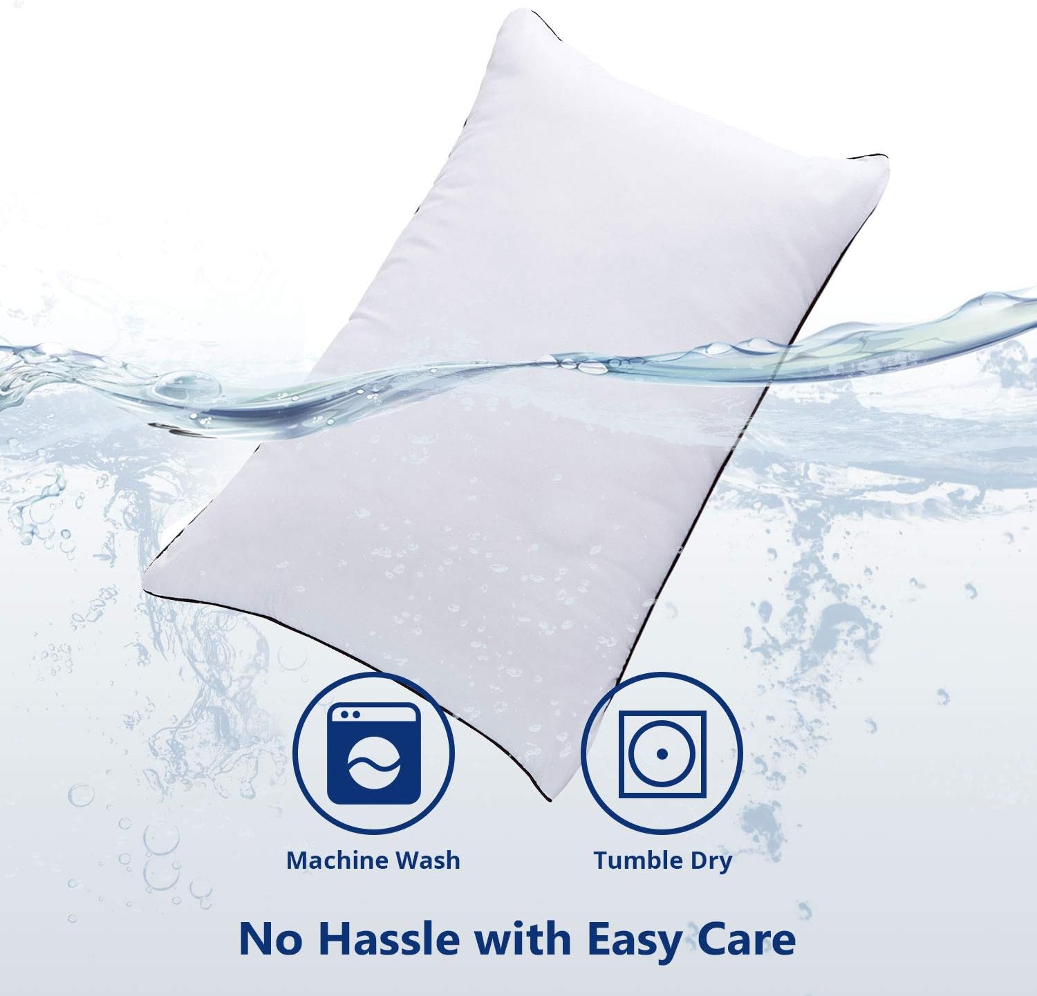 Bed Pillows for Sleeping 2 Pack, Hypoallergenic Pillows for Side and Back Sleeper, Down Alternative Hotel Quality Sleeping Pillows Soft Pillow-Standard Size 20x26inches: Kitchen & Dining