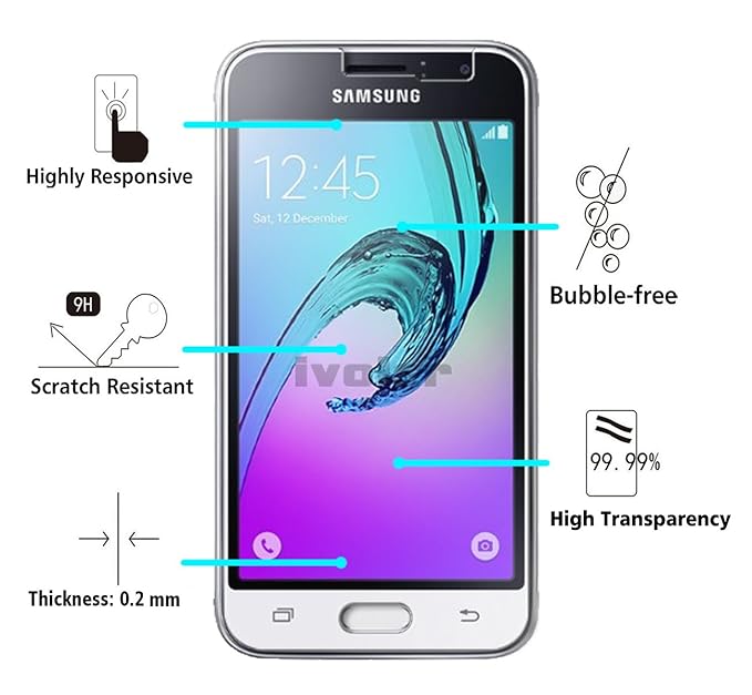 ivoler Protector de Pantalla Compatible con Samsung Galaxy J1 2016 ...