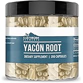 Earthborn Elements Yacon Root (200 Capsules), Pure & Undiluted, No Additives