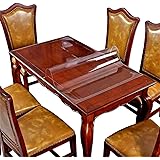 42 x 42 Inch Crystal Clear Table Pad Waterproof Table Protector Vinyl Plastic Square Tablecloth Cover PVC Coffee Dining Table