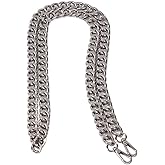 Medium Size Fabulous Metal Shoulder Crossbody Purse Strap Replacement Bag Chain Accessories (48‘’, Silver)