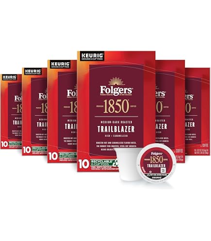 Amazon.com : 1850 Trailblazer Medium-Dark Roast Coffee, 64 Count K Cups for  Keurig Brewers : Everything Else