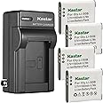 Kastar 4-Pack Battery and AC Wall Charger Replacement for Olympus Li-50B Traveller SH-25MR, SP-720UZ, SP-800, SP-800UZ, SP-810, SP-810UZ, SP-815UZ, Stylus 1010, Stylus 1020, Stylus 1030SW, Stylus 9000
