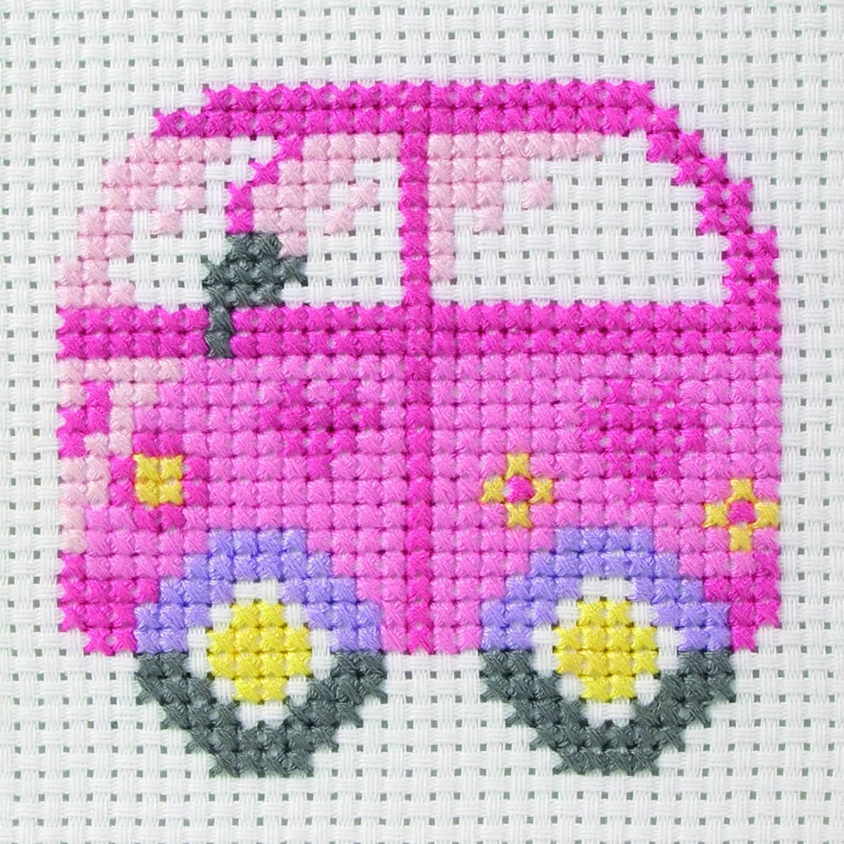 Anchor 3690000@15 Cross Stitch 1st Kit: Camper Van, Multi, One, 10 x 10cm