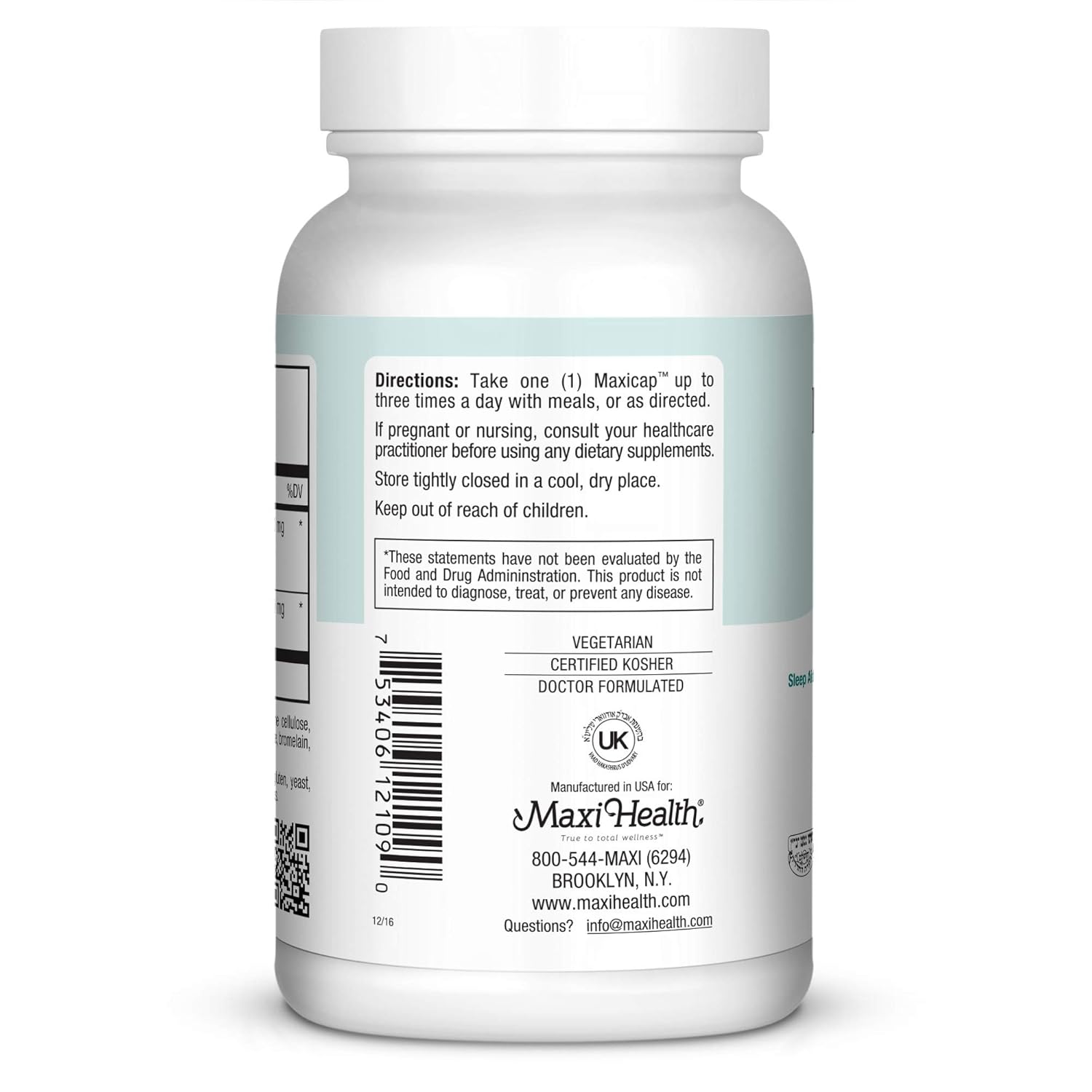 Maxi Health Valerian Root Standardized Extract Relaxation & Sleep