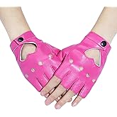 gootrades Punk Fingerless Dance Glove For Women, Jazz Style Glove, PU Leather