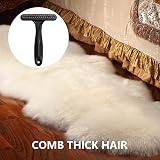 Kunoli Carpet Rake Portable Pile Lift for Rugs Dog Grooming Double Row Pins view 4