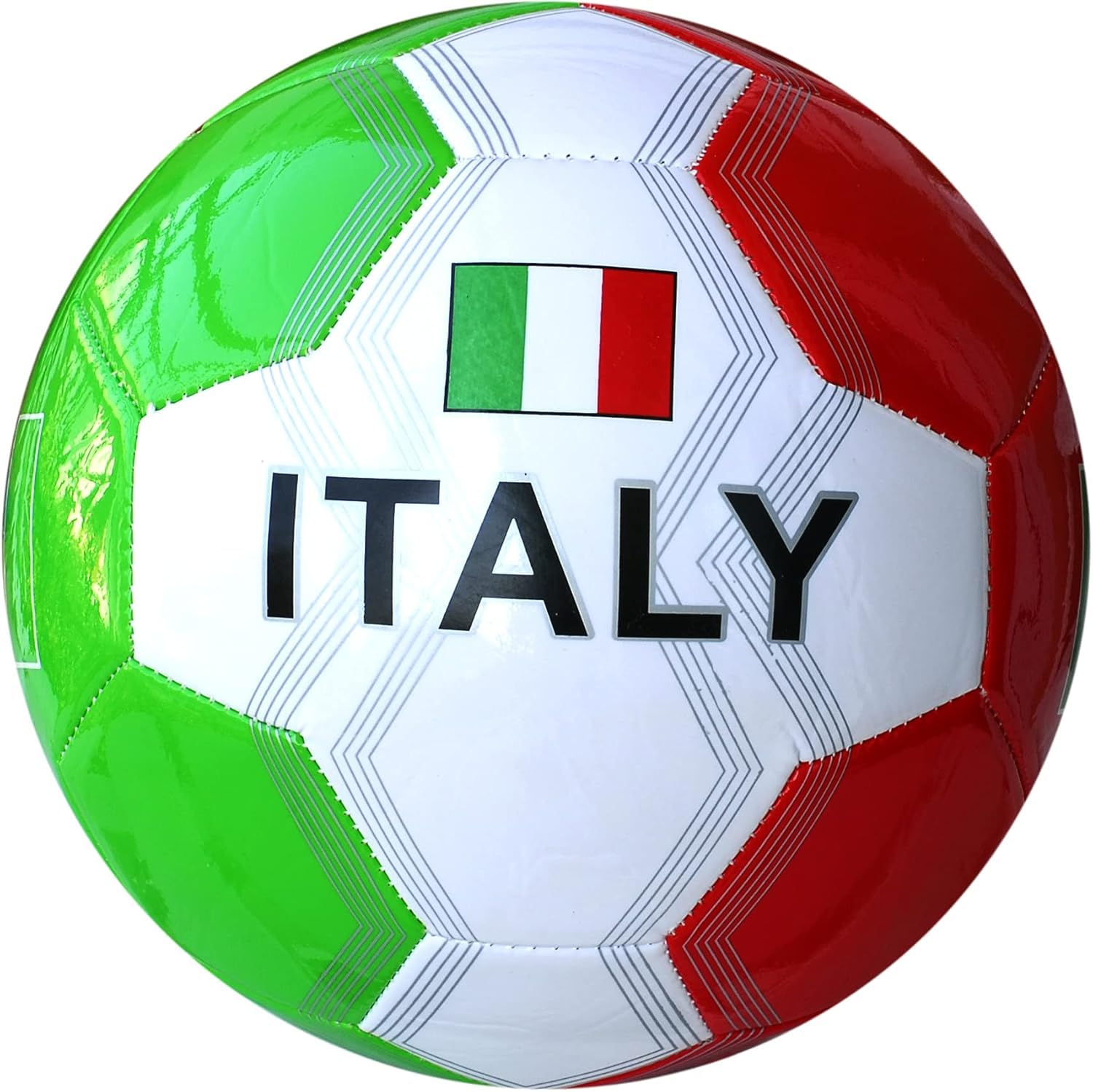 CUCUBA Soccer Size 5 Football for Training or Match - Green, White, Red