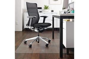Azadx Office Chair Mat for Hardwood Floor Clear Chair Mat for Easy Glide and Protection Floor Protector for Under Desk Chair Mat Plastic Floor Mat for Office Chair(36" x 48" Rectangle for Hard Floor)
