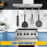 FINDMAG 6 Pack Magnetic Hooks 10 kg Neodymium Black Hooks with Hook view 5