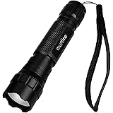 Outlite 501B High Powered Handheld Flashlight, 5 Light Mode Tactical Flashlight, Water Resistant Lamp for Outdoor Sports and Indoor Activities (Riding, Camping, Hiking, Hunting, etc.) Powered By 1pcs 18650 Battery (Not Included)