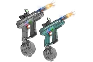 LAWDIEY Electric Water Guns for Adults & Kids,Realistic Automatic Water Gun with 26-32 FT Long Range,800ml Large Water Tank,Splash-Resistant Design,Summer Outdoor Pool Beach Toy for Backyard Games(2 Pack)