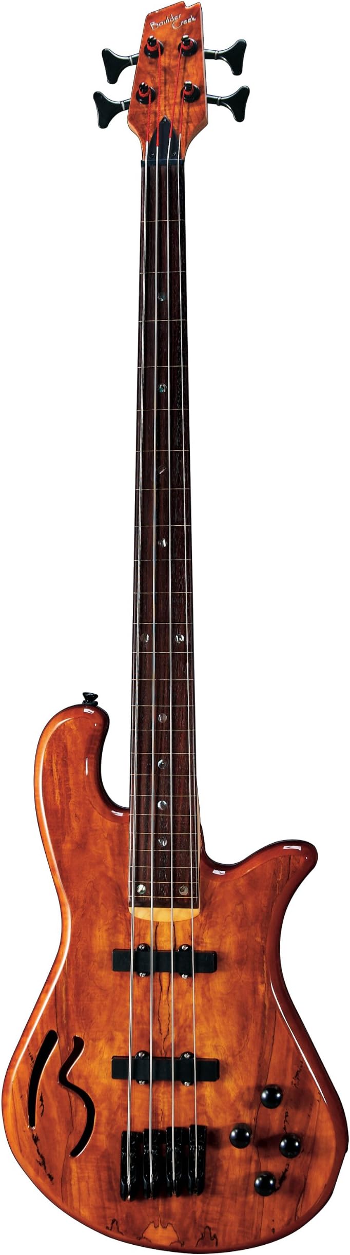Boulder Creek Guitars JB-SM4 4-Strings Bass Guitar, Natural Gloss