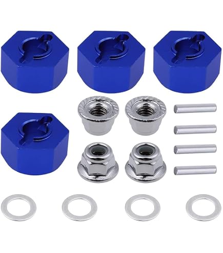 Moyeux De Roues 12 Mm En Aluminium 7075-T6 – Avant/arrière, Trou D’axe 6 Mm – Pour Traxxas 1/10 Et 1/8 – Vert