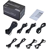 Phanteks (PH-CBKT-G5S_BK01) Revolt Cable Kit, PCIe Gen5 Starter Set, 12VHPWR, Individually Sleeved Cables with Combs, Compatible with Revolt and AMP Series Power Supplies, Black
