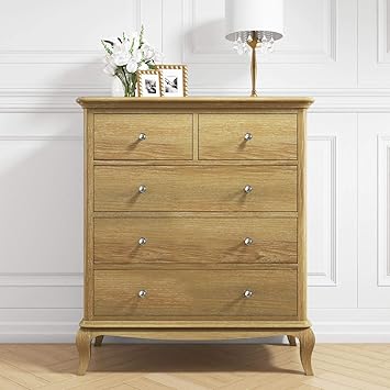 Fonteyn 2 3 Solid Oak Chest Of Drawers French Style Amazon Co