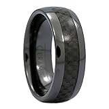 MJ Metals Jewelry 8mm Half Dome Black Ceramic