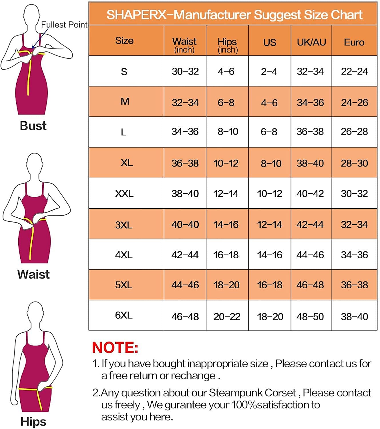 SHAPERX Women's Steel Boned Steampunk Tesla Underbust Corset Vest Waist Training Corsets Vest at  Women’s Clothing store