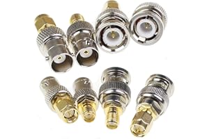 exgoofit SMA to BNC Kits Adapter Male Female 2 Set 8pcs RF Coax Coaxial Connector