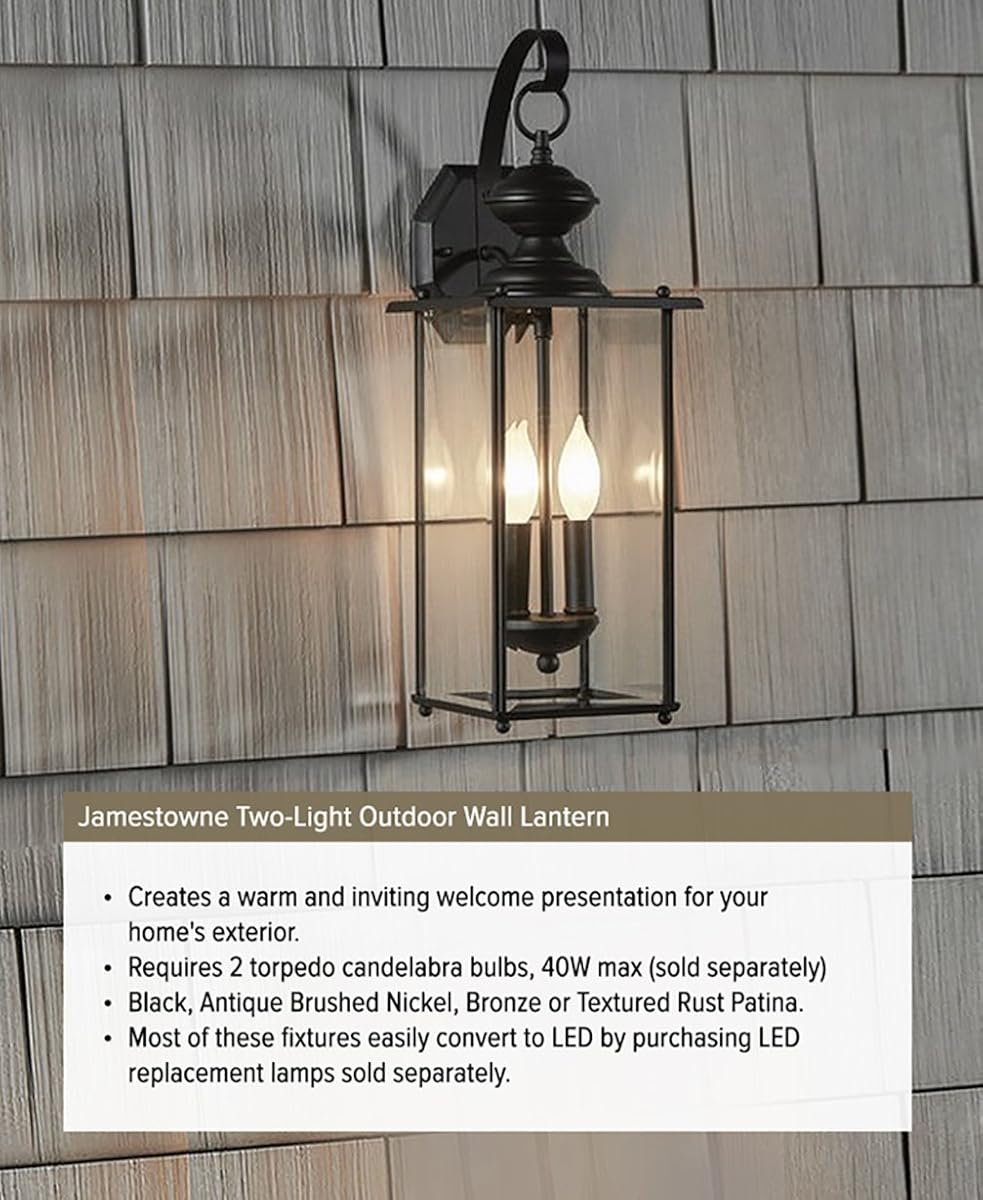 Sea Gull Lighting 846812 Jamestowne TwoLight Outdoor Wall Lantern