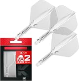 Target Darts K Flex Integrated Flights and Shafts No2 Clear 3 Pack Short