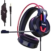Voistek Wired Gaming Headset, Over Ear Gaming Headphones with Mic (Noise Cancelling) 50mm Dynamic Drivers Surround Sound for Laptop/PS4/PS5/Xbox/Switch