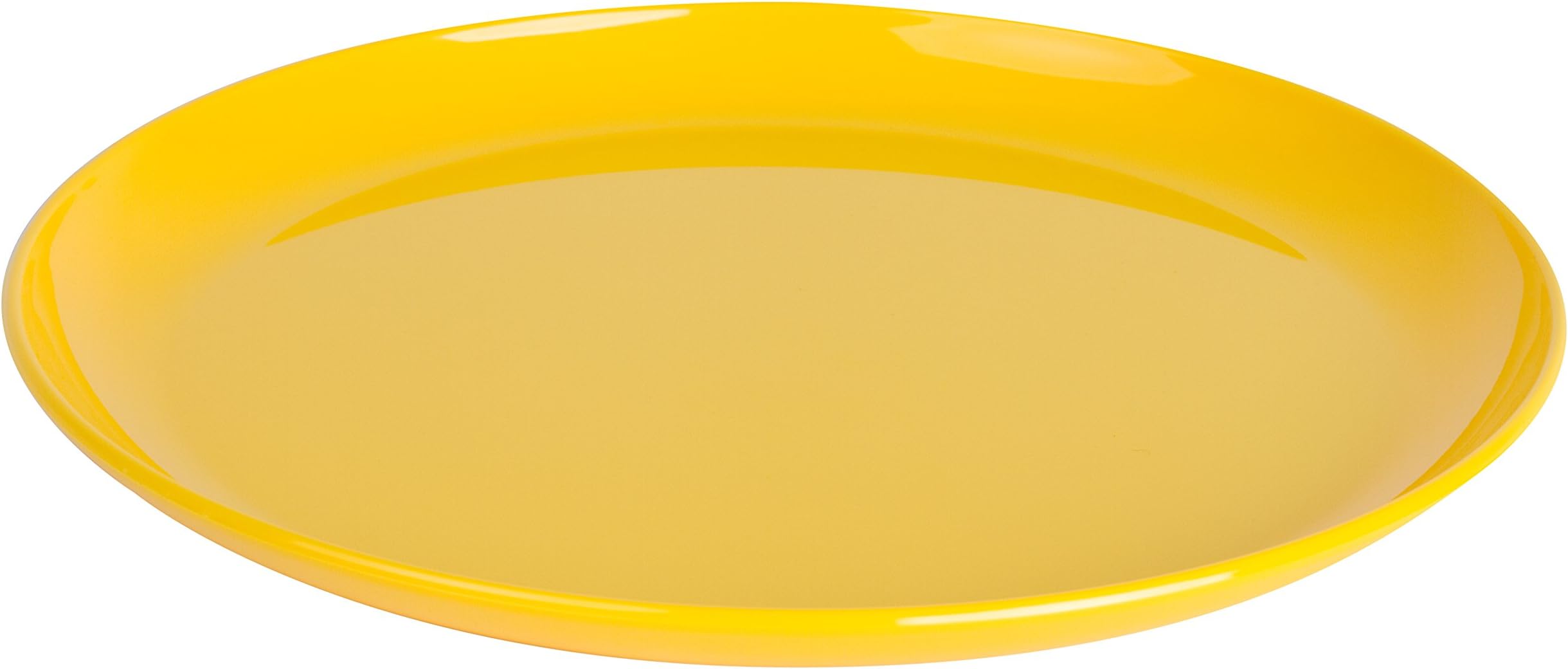 Kinderzeug Polycarbonate Flat Dinner Plate (24 cm, Yellow, Pack of 6)