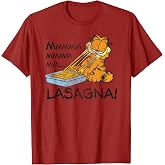 Garfield Lasagna Mmm Cat Cartoon T-Shirt