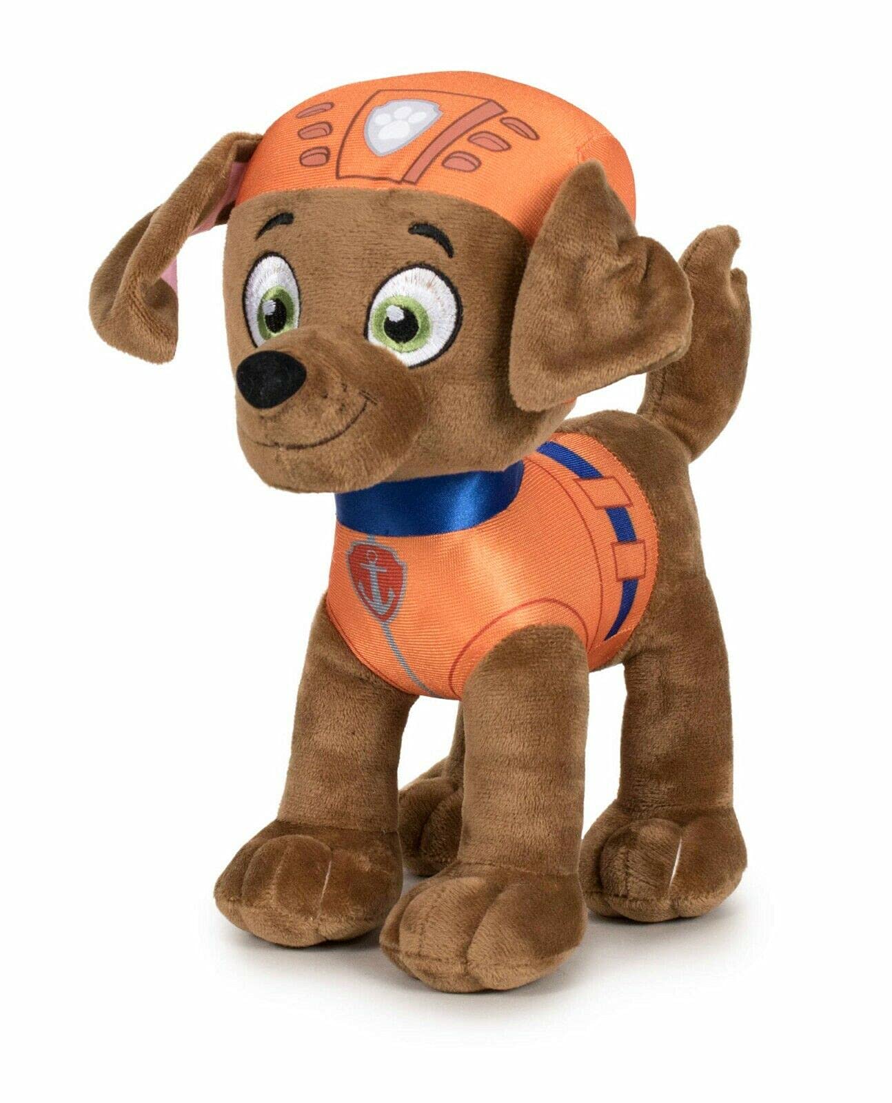 Dinotoys Paw Patrol Plush Dog Cuddly Toy Puppy, 19 cm Chase Marshall Rocky Rubble Sky Zuma Original Licensed Product for Children Gift Figures Stuffed Toy (Zuma)