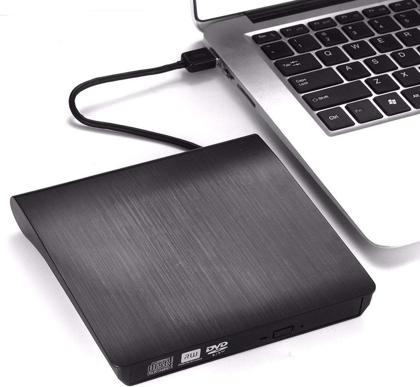 RAINBEAN External DVD CD Drive, USB 3.0 Slim Portable CD/DVDRW Burner
