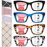 SIGVAN Progressive Multifocus Reading Glasses for Women Men Blue Light Blocking Spring Hinge Computer Multifocal Readers