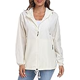 DULEMOT Womens Rain Jacket with Hood Lightweight Waterproof Rain Coat Outdoor Active Windbreaker