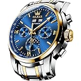 OLEVS Men Automatic Mechanical Watch Skeleton Tourbillon Starry Sky Dial Business Luxury Dress Self Winding Moon Phase Wrist Watches for Men