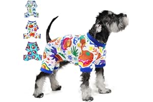 PUPPISHY Dog Pajamas Dog Onesie Dog Clothes Spring Summer Dog Clothes for Small Medium Dogs Girl Boy Cute Soft Puppy Pjs Clothes Doggie Onesies Cat Pet Jammies Outfit (Medium)