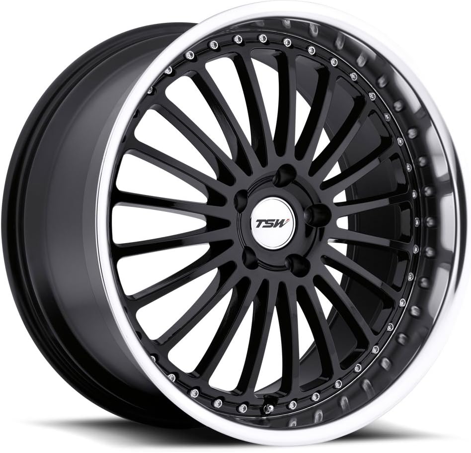 TSWSilverstone Gloss Black Wheel with Machined Lip (17x8"/5x120mm)
