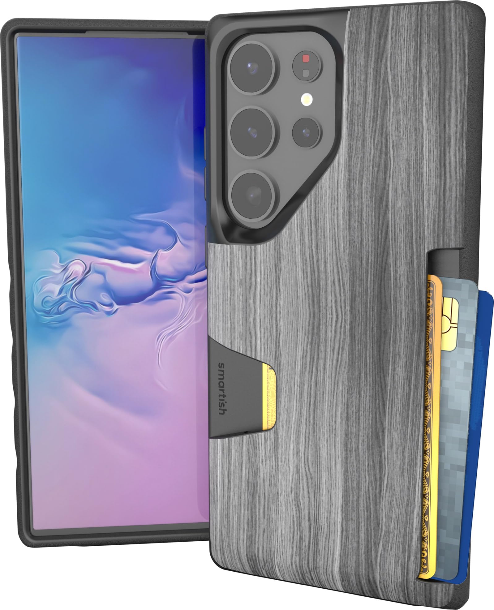 Smartish Galaxy S23 Ultra Wallet Case - Wallet Slayer Vol. 1 [Slim + Protective] Grip Credit Card Holder - Drop Tested Hidden Card Slot Cover for Samsung Galaxy S23 Ultra - Graspin' Aspen Image