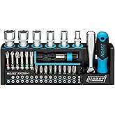 HAZET Smartholder Tool Holder 2300SH-1 I 39-Piece Tool Bit Set, Drive: Hexagon 6.3 (1/4 Inch), Square 6.0.12 in (1/4 Inch) I Practical Tool Set Extremely Handy and Compact