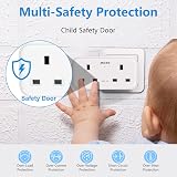 Mscien Multi Plug Extender with 4 AC Outlets and 3 USB Ports 13A UK Surge view 7