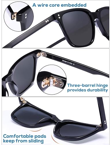 CARFIA Polarized Sunglasses for Women: Acetate, Small/Medium  display picture 2