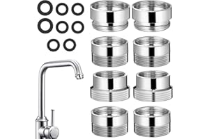 OSALADI Faucet Adapter Kit Brass Faucet Adapter Garden Hose Adapter Hose Adapter for Sink Male/Female Faucet to Hose Adapter for Removable,Cache Aerator(8pcs,4 Sizes)
