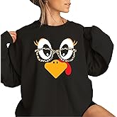 Cute Turkey Thanksgiving Sweatshirt | Thankgsiving Gift Sweater for Women | Funny Thanksgiving & Christmas Shirt